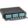 Black Box Rackmount Fiber Enclosure - 2U 6-Panel - For Patch Panel - 2U Rack Height x 23 58420 mm Rack Width - Black Powder Coat JPM418A-R5
