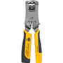 Tripp Lite RJ11/RJ12/RJ45 Wire Crimper with Built-in Cable Tester - Black, Yellow - Ergonomic Design, Non-slip Handle, LED Light, Grip (Fleet Network)