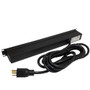 Hammond 19 Inch 8 Outlet Horizontal Rack Mount Power Strip With Cord L5-20P Plug And Front 5-20R Receptacles Black FN-1589T8D1BKRF