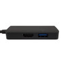 USB Type-C Multiport Adapter With HDMI DP 1.4 Alt Mode A 3.0 And Pass Through Black USB-A To FN-AD-UC-001
