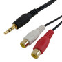 3.5mm Stereo Male to 2 x RCA Female Audio Cable
