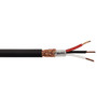 1000ft 3C Audio Bulk Cable - 22AWG Stranded 90% Braid, 100% Foil Black CMP
