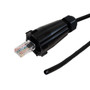 RJ45 Male with IP68 Shroud to Blunt Cat5e Solid UTP Gel Filled Outdoor UV / Direct Burial Pigtail Cable