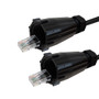 RJ45 Male with IP68 Shroud to RJ45 Male with IP68 Shroud Cat6a UTP Outdoor UV / Direct Burial Patch Cable