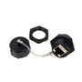 Cat6A RJ45 Female to RJ45 Female Shielded Bulkhead Coupler - Waterproof IP68 Rated - Black