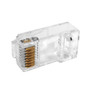 Pack Of 50 Two Piece RJ45 Cat6 Plugs For Round Cable Solid Or Stranded 8 Position Plug 8P FN-CN-RJ45C6U2-50