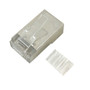 RJ45 Cat6 Plug with Insert Shielded for Round Cable (8P 8C) - Pack of 50