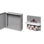 Non Metallic Indoor Outdoor Enclosure Box 11 X 3.5 Inches NEMA Rated With Backplate Grey For Secure Install FN-EB-1111BP-GY