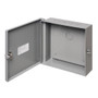 Enclosure Box 12" x 12" x 6", Indoor/Outdoor Non-Metallic, NEMA 3R Rated with Backplate - Grey