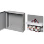 Non Metallic Indoor Outdoor Enclosure Box 12 X 6 With Backplate Grey Indoor/Outdoor Non-Metallic Rated NEMA FN-EB-12126BP-GY