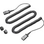 Plantronics Phone Cable/Midi Cable with QD Lock - Quick Disconnect - Quick Disconnect - 3.05m - Black (Fleet Network)