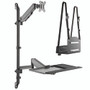 Sit-Stand Wall Mount Workstation - Black