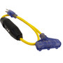 3ft 5-15P GFCI Plug to Triple Tap 5-15R Adapter - 12AWG SJTW - Yellow