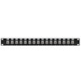 16-Port Cat6a Patch Panel, 19" Rackmount 1U - Pass-Through