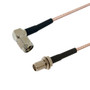 RG316 SMA Male Right Angle to SMA Female Bulkhead Cable