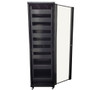 A V And Networking Cabinet Pre-Loaded With Fan Top Nine Shelves Blank Panels Tapped Rails Black A/V FN-RM-1220