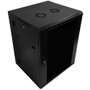 Wall Mount Swing-Out Cabinet 15U x 18.5" Usable Depth - Black