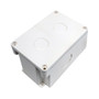Single Gang Surface Mount Box with 2x Ethernet Bulkhead Knockouts - Waterproof IP68 Rated - White