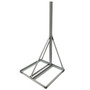 36 inch Heavy Duty Non-Penetrating Roof Mount Mast - Powder Coat - Grey