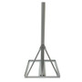 36 Inch Heavy Duty Non Penetrating Roof Mount Mast Powder Coat Grey Ballasted Solution For Rooftop Installations FN-SD-300-36