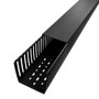 Black Plastic Wiring Duct With Removable Cover 4 X Channel FN-WD-4040-BK