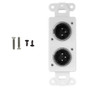 White Decora Strap - 2x XLR Male