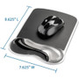 Kensington Duo Gel Mouse Pad Wrist Rest - 7.63" (193.68 mm) Dimension - Black/Gray - Gel - TAA Compliant (K62399US)