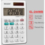Sharp Calculators EL-244WB 8-Digit Professional Pocket Calculator - 3-Key Memory, Auto Power Off - 8 Digits - LCD - 0.3" x 2.4" x 4.1" (EL244WB)