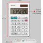 Sharp Calculators EL-377WB 10-Digit Professional Handheld Calculator - Sign Change, Auto Power Off - 10 Digits - LCD - 0.3" x 2.8" x - (EL377WB)
