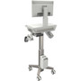 Ergotron CareFit Slim 20 LCD Medical Cart - 907 kg Capacity - 3 Casters - 4 10160 mm Caster Size - Aluminum - 18 Width x 167 C50-3500-0