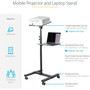 StarTechcom Mobile Projector and Laptop StandCart Heavy Duty Portable Projector StandPresentation Cart 22lbshelf Height - and ADJPROJCART