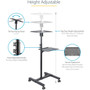 StarTechcom Mobile Projector and Laptop StandCart Heavy Duty Portable Projector StandPresentation Cart 22lbshelf Height - and ADJPROJCART