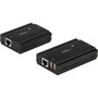 StarTech.com USB Extender - 2 x Network (RJ-45) - 4 x USB - 328.08 ft (100000 mm) Extended Range - Aluminum - Black (Fleet Network)