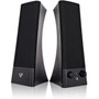 V7 SP2500-USB-6N Speaker System - 5 W RMS - Black - 100 Hz to 20 kHz - USB SP2500-USB-6N