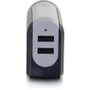 C2G 2-Port USB Wall Charger - AC to USB Adapter, 5V 4.8A Output - 120 V AC, 230 V AC Input - 4.9 V DC/4.80 A, 5.3 V DC, 4.8 V DC (20276)