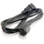 C2G 6ft 18 AWG Monitor Power Adapter Cord (IEC320C14 to NEMA 5-15R) - Black - 6 ft Cord Length (03148)