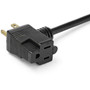 StarTechcom 12inch Outlet Saver Extension Cord - NEMA 5-15P to 2x NEMA 5-15R - 16AWG - This 12 Outlet Saver Extension Cord allows to PAC102