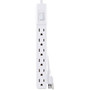 CyberPower MP1044NN Power Strip - NEMA 5-15P - 6 x NEMA 5-15R - 2 ft Cord - 125 V AC Voltage - White MP1044NN