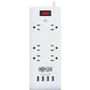 Tripp Lite TLP64USBRA15 6-Outlet Surge Suppressor/Protector - 6 x NEMA 5-15R, 4 x USB - 1.80 kVA - 900 J - 120 V AC Input (TLP64USBRA15)