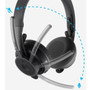 Logitech Zone Wireless Headset - Stereo - Wireless - Bluetooth - 984 ft - 30 Hz - 13 kHz - Over-the-head - Binaural - Circumaural - - 981-000853