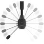 Aluratek Bluetooth Wireless Headset with Noise Cancelling Boom Microphone - Mono - Wireless - Bluetooth - 33 ft - 200 Hz - 20 kHz - - ABHM100F