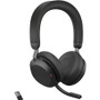 Jabra Evolve2 75 Headset - Stereo - Wireless - Bluetooth - 98.4 ft - 20 Hz - 20 kHz - On-ear - Binaural - Ear-cup - MEMS Technology - (Fleet Network)