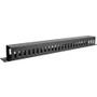 V7 Horizontal Cable Management - Cable Manager - Black - 1U Rack Height - 19" Panel Width - Cold Rolled Steel (Fleet Network)