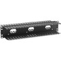 Black Box 2U Horizontal 19 IT Rackmount Cable Manager Double-Sided Black - Horizontal Cable Manager - Matte Black - 2U Rack Height - RMT107A