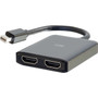 C2G Mini DisplayPort to HDMI Monitor Splitter - 2 Port K HDMI MST Hub - 3840  2160 - 2 x HDMI Out 54292