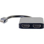 C2G Mini DisplayPort to HDMI Monitor Splitter - 2 Port K HDMI MST Hub - 3840  2160 - 2 x HDMI Out 54292