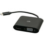 C2G USB C to HDMI & VGA Dual Monitor Adapter - 4K 30Hz - Black - 1 x Type C USB 3.1 USB Male - 1 x 19-pin HDMI Digital Audio/Video 1 x (Fleet Network)