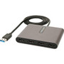 StarTech.com USB-A to HDMI Adapter - 1 Pack - 1 x 9-pin Type A USB 3.0 USB Male - 4 x HDMI Digital Audio/Video Female - 1920 x 1080 - (Fleet Network)