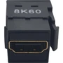 Tripp Lite HDMI KeystonePanel-Mount Coupler FF - 8K 60 Hz Black - 7680 x 4320 Supported - Gold Connector - Gold Contact - Black - P164-000-KPBK8K