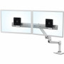 Ergotron Mounting Arm for LCD Monitor - White - 2 Display(s) Supported - 25" Screen Support - 9.98 kg Load Capacity (45-522-216)